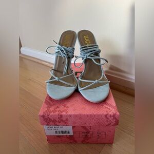EGO Light Blue Strappy Heels
